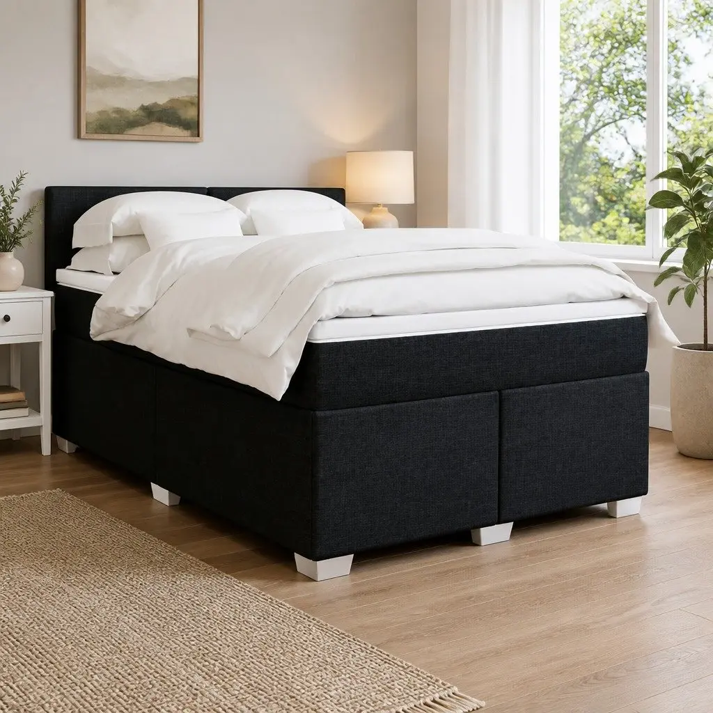 Double Box Spring Bed with Pocket Spring Mattress