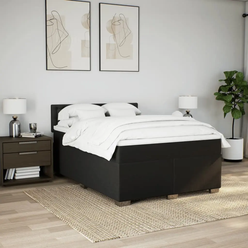 Double Box Spring Bed with LED Pocket Spring Mattress