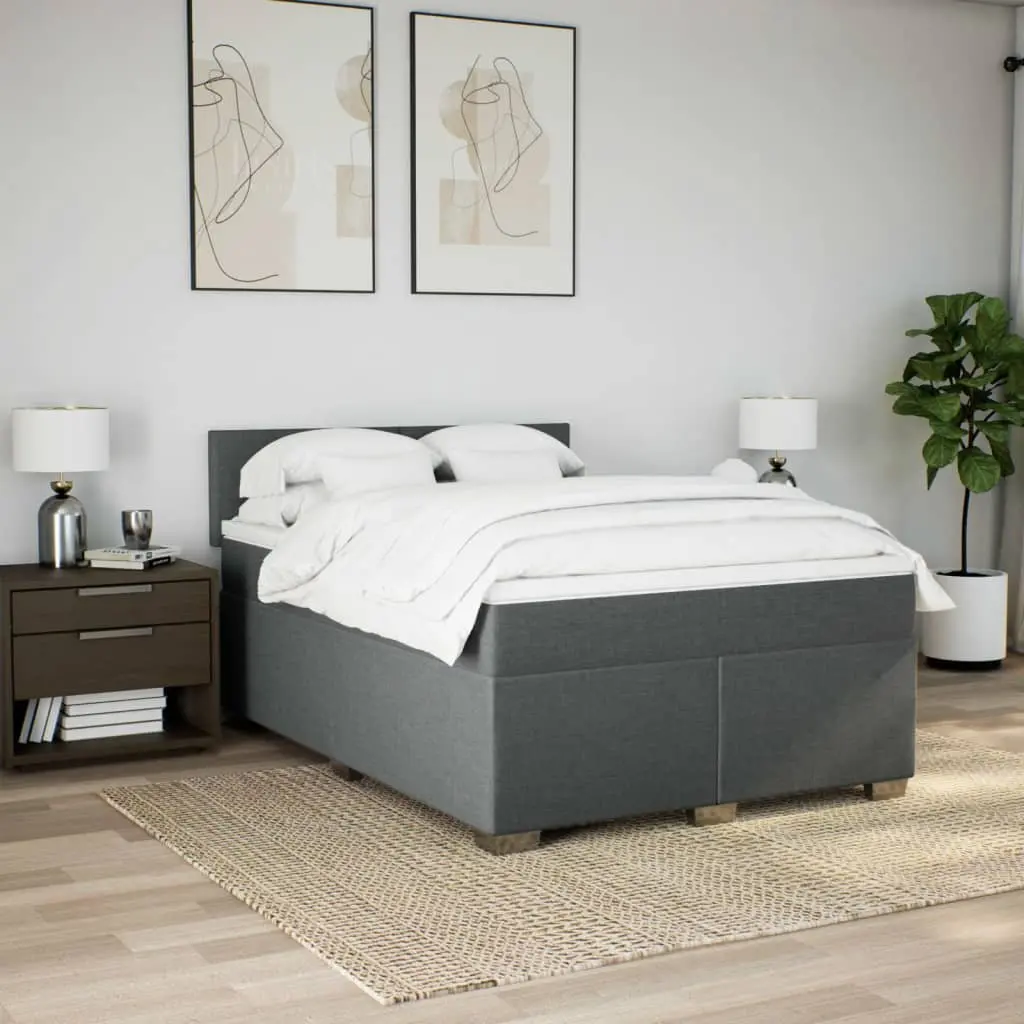 Queen Box Spring Bed with Pocket Spring Mattress