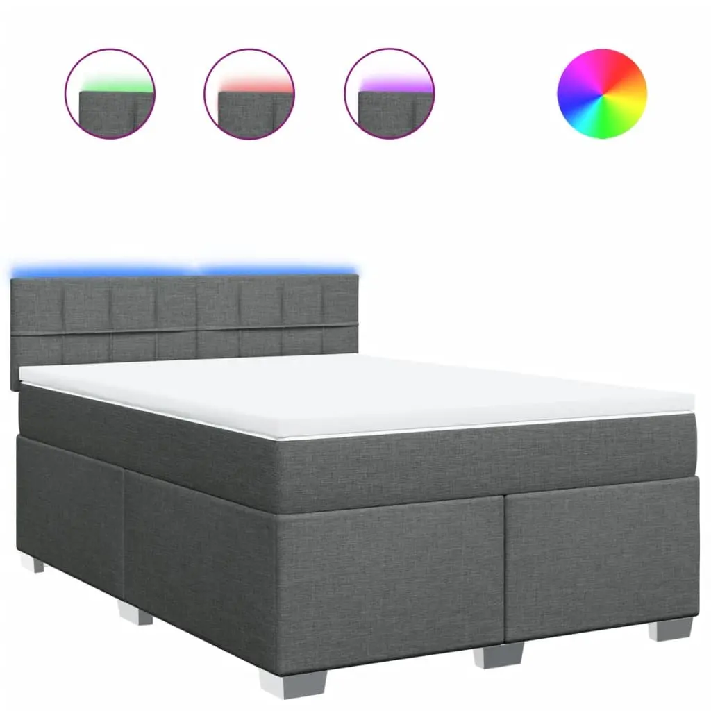 Queen Bed with Pocket Sprung Mattress and LED Lighting