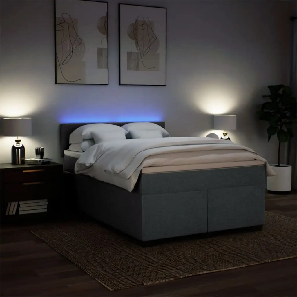 Queen Bed with Pocket Sprung Mattress and LED Lighting