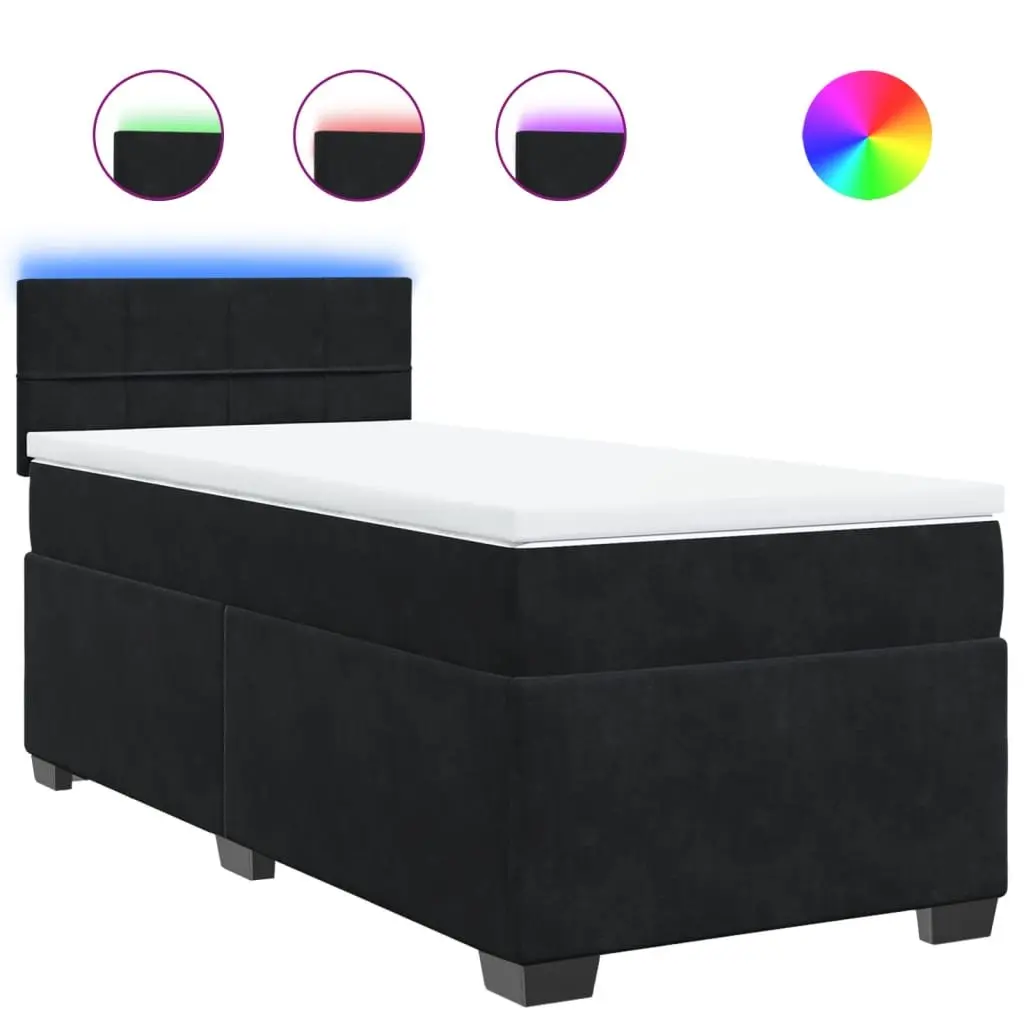 King Single Bed with Pocket Spring Mattress and LED Lights