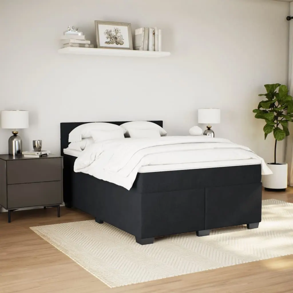 Box Spring Bed with Pocket Spring Mattress and LED Lights