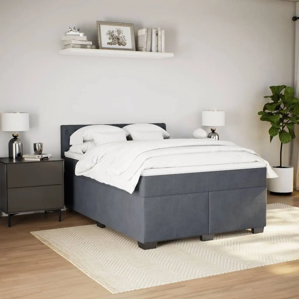 Queen Bed with Pocket Spring Mattress and LED Lights