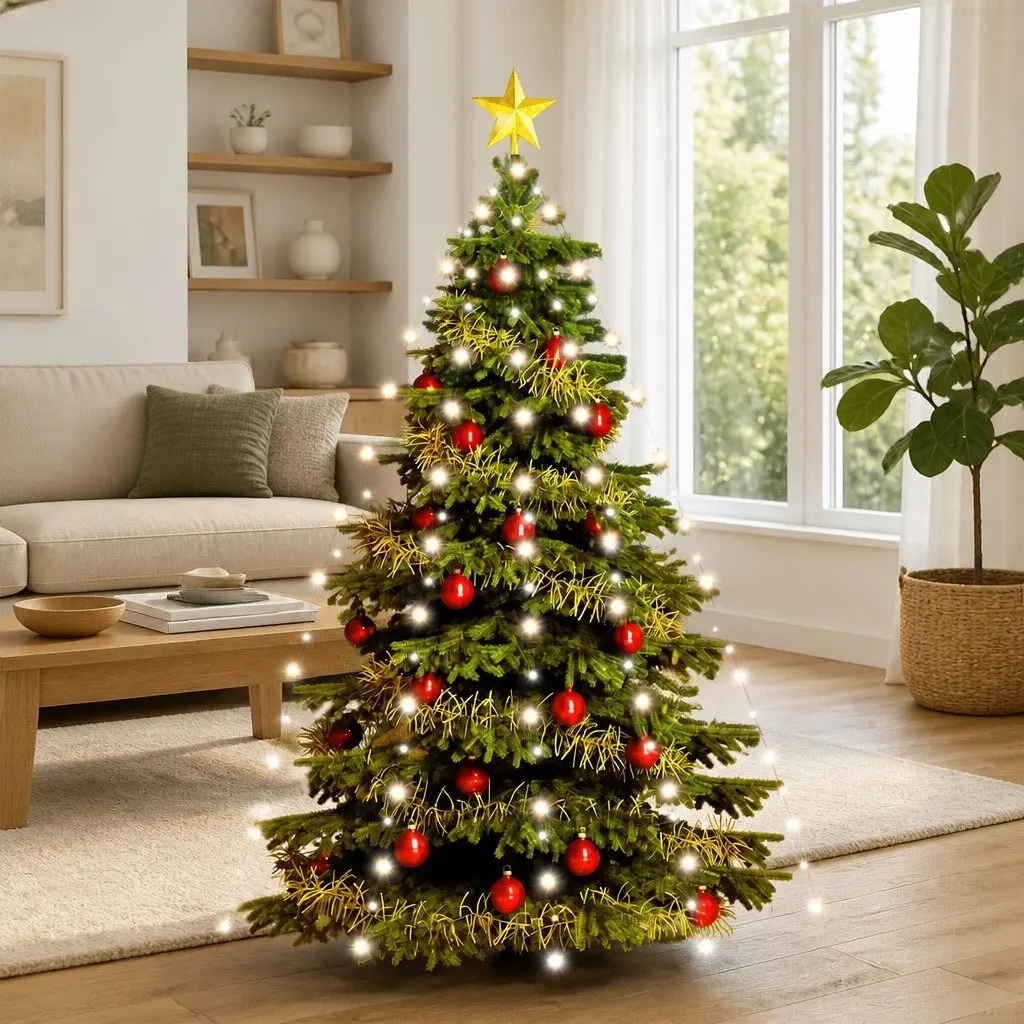 Cold White LED Christmas Tree Net Lights with 8 Effects