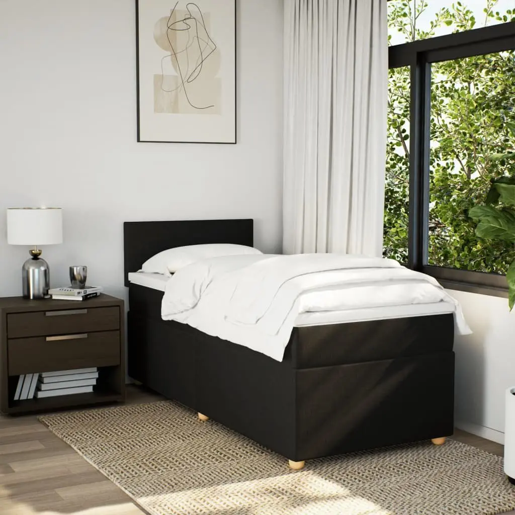 King Single Box Spring Bed with Pocket Mattress and LED Lights