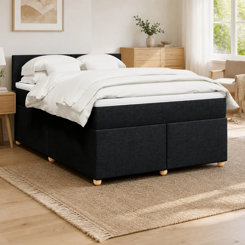 Double Box Spring Bed with Pocket Spring Mattress