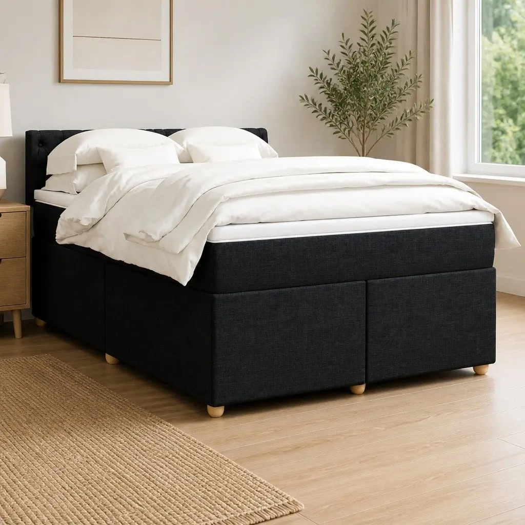 Double Box Spring Bed with Pocket Sprung Mattress