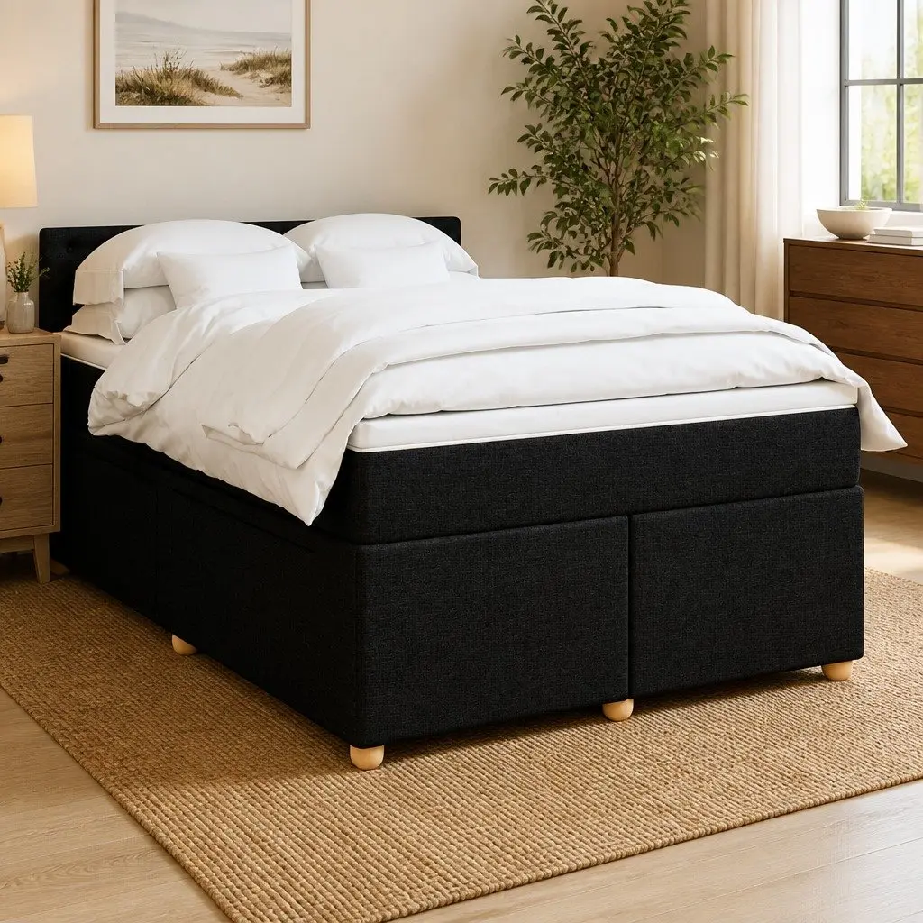 Double Box Spring Bed with Pocket Spring Mattress