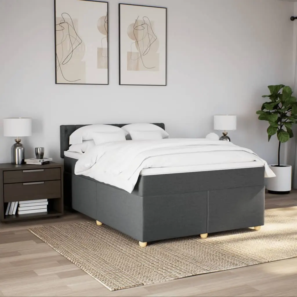 Queen Size Box Spring Bed with Pocket Spring Mattress