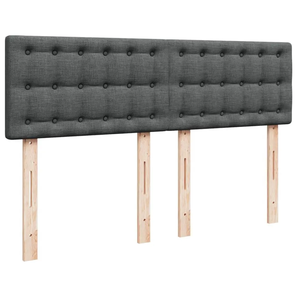Queen Box Spring Bed with Pocket Spring Mattress and LED Lights