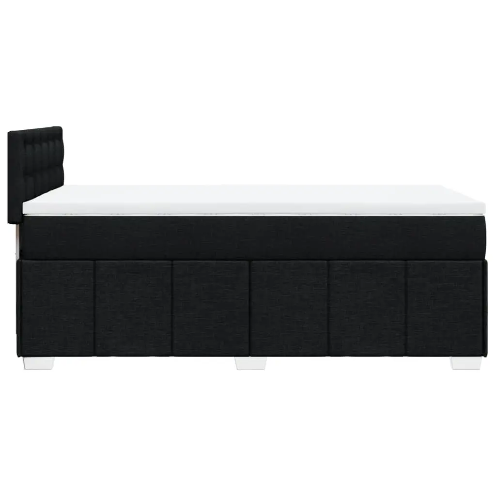 Box Spring Bed Pocket Spring Mattress Polyester Fabric King Single Black