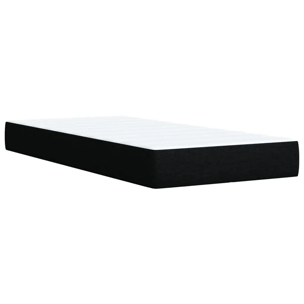 Box Spring Bed Pocket Spring Mattress Polyester Fabric King Single Black