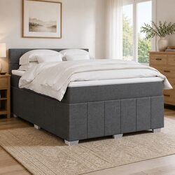 Premium Double Box Spring Bed with Pocket Mattress and LED