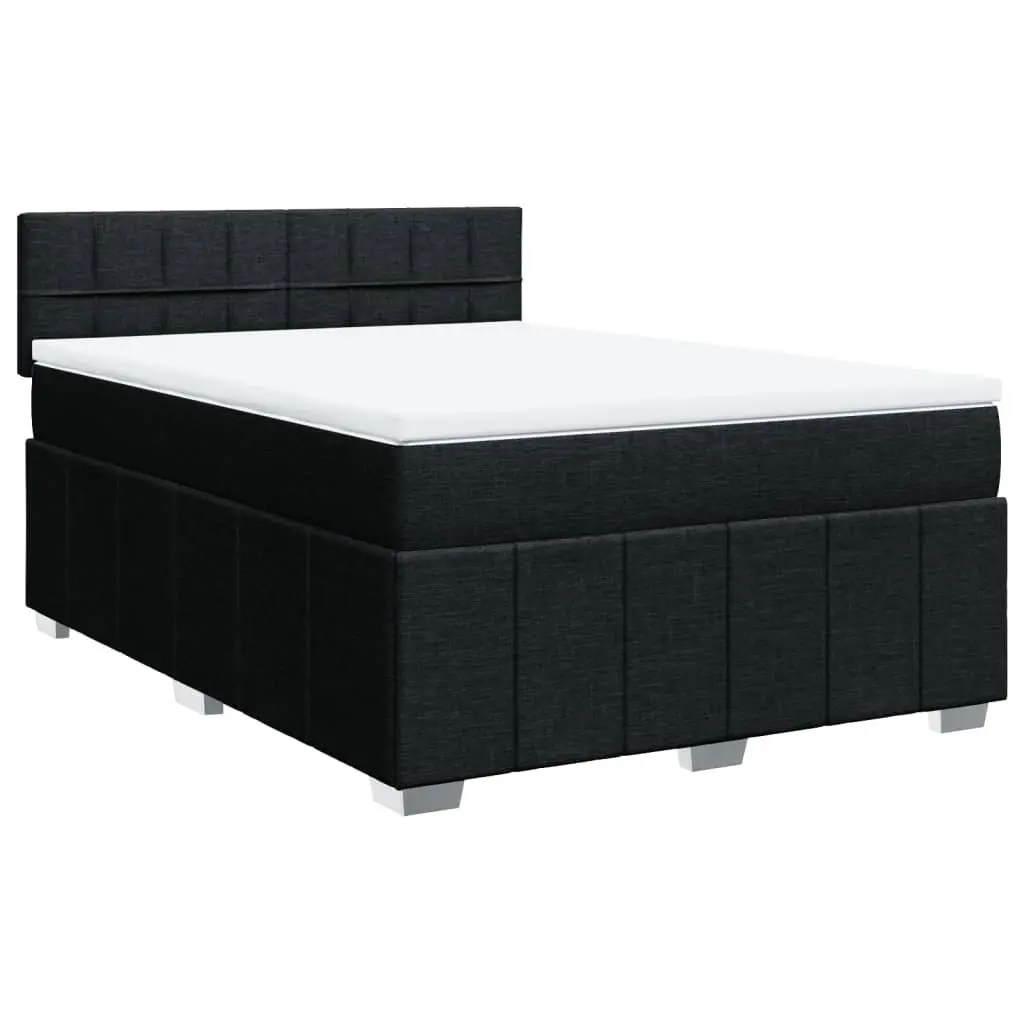 Queen Box Spring Bed with Pocket Sprung Mattress and LED Lights
