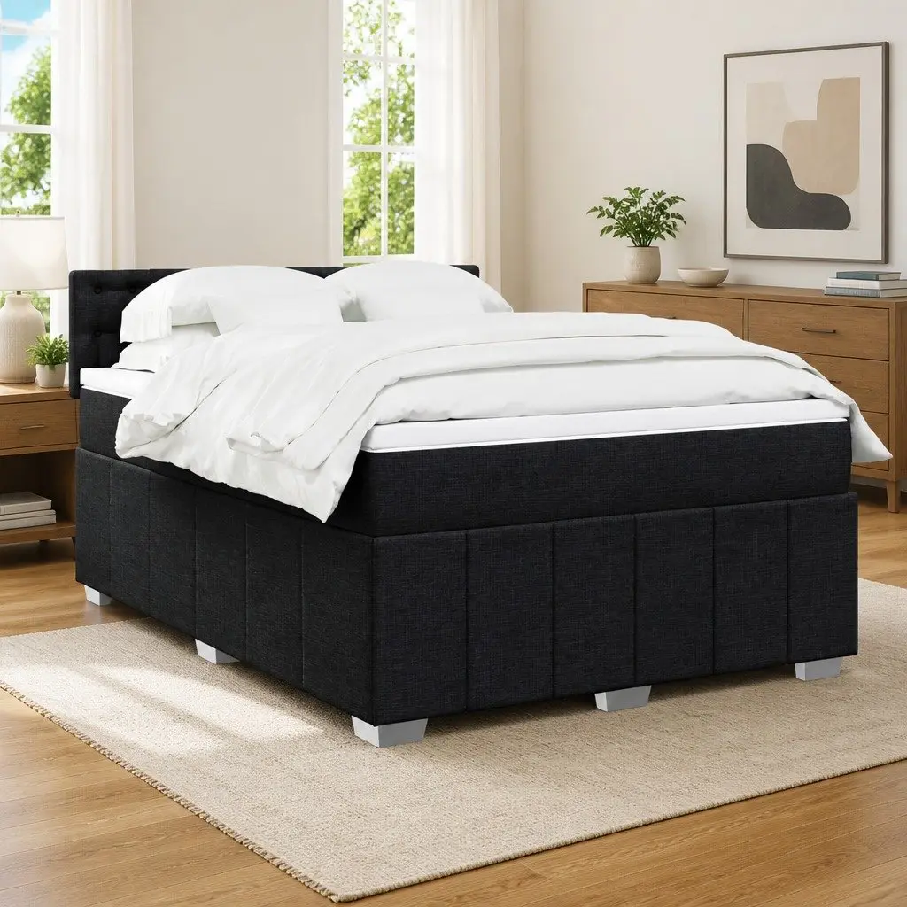Queen Box Spring Bed with Pocket Spring Mattress