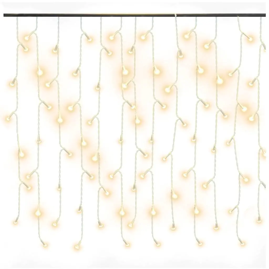 LED Curtain Icicle Lights 10m Warm White 400 LEDs