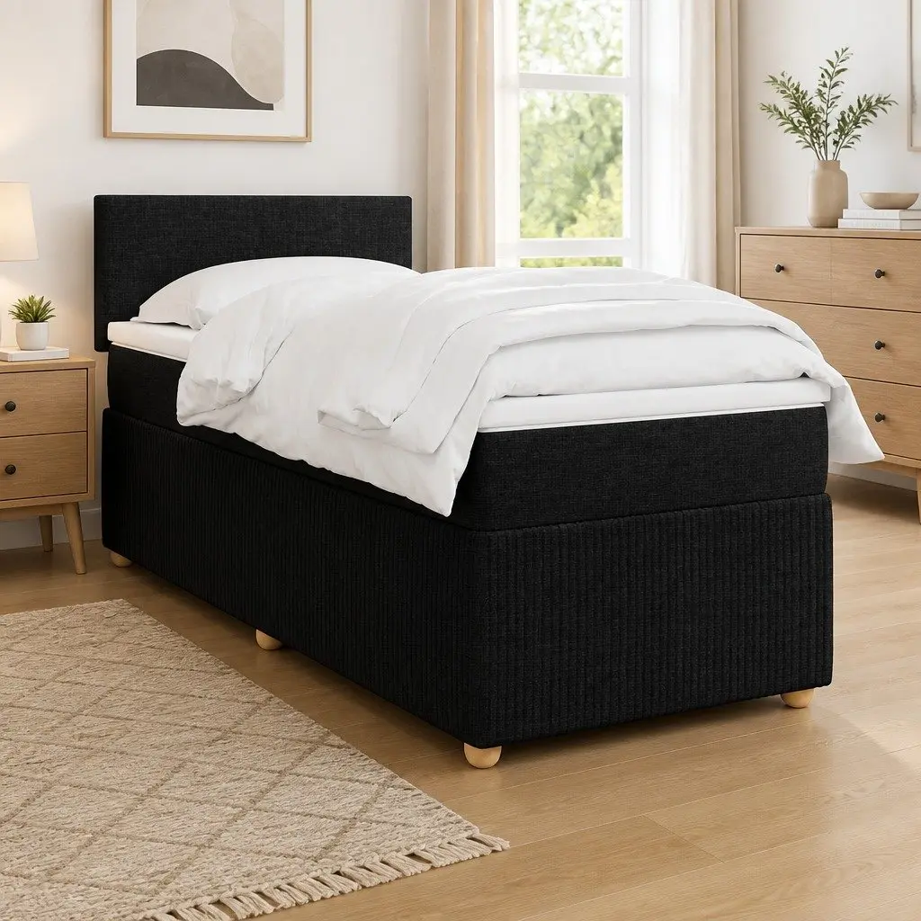 King Single Bed Frame with Pocket Mattress and LED Lights