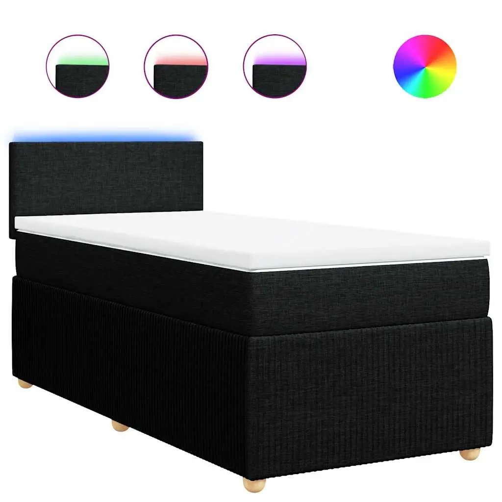 King Single Bed Frame with Pocket Mattress and LED Lights