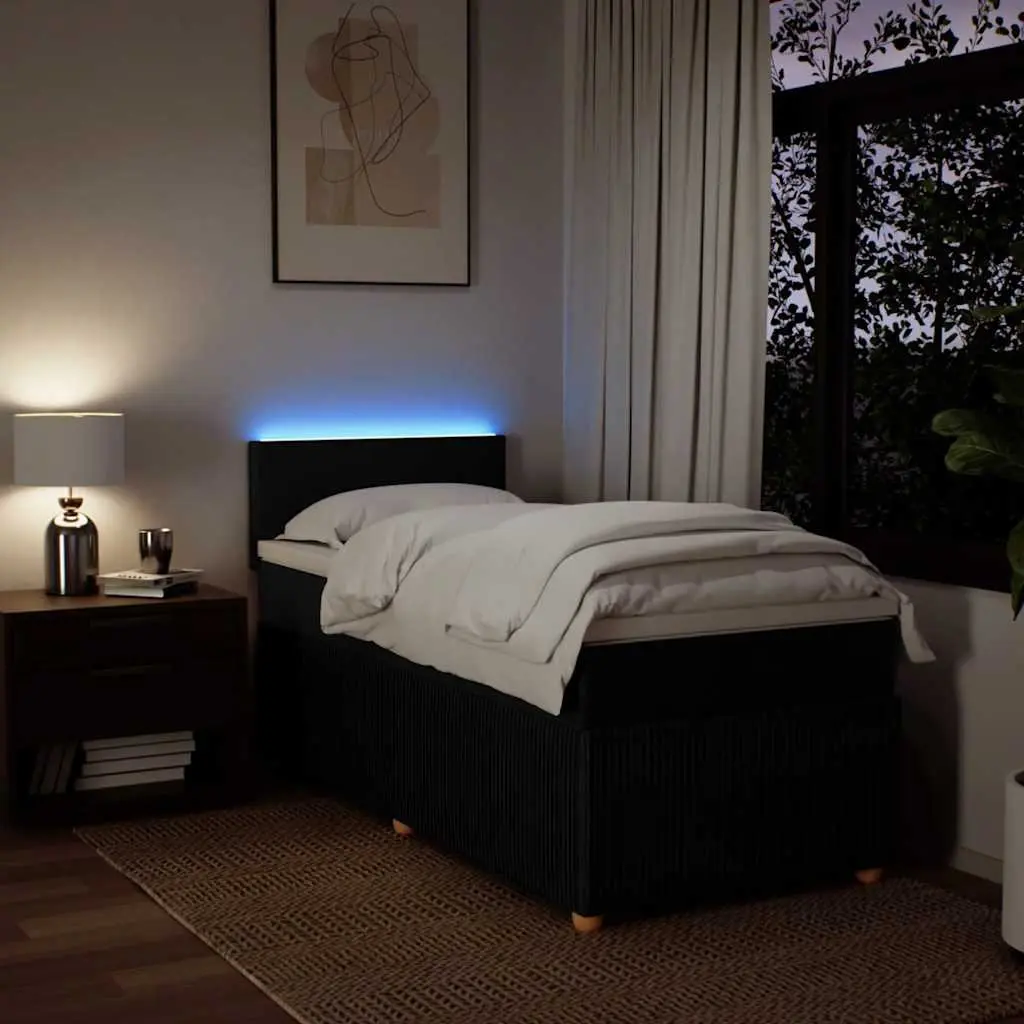 King Single Bed Frame with Pocket Mattress and LED Lights