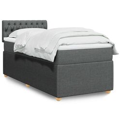 King Single Box Spring Bed with Pocket Spring Mattress and LED