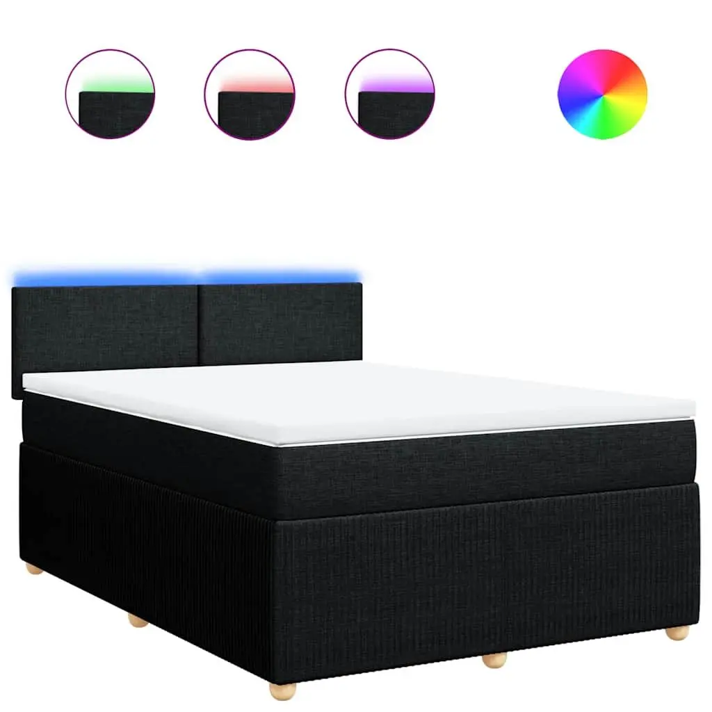 Double Box Spring Bed with LED Pocket Mattress