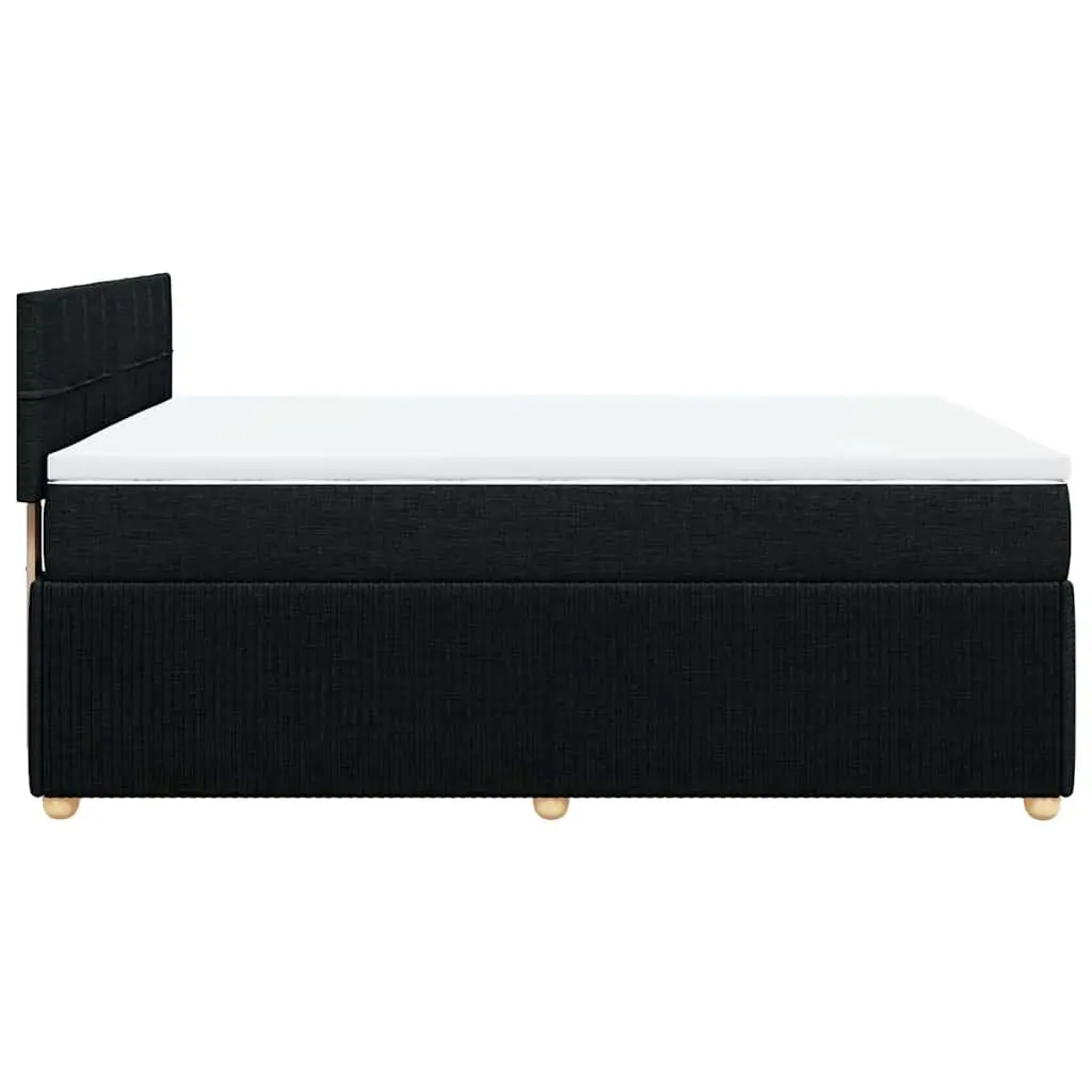 Box Spring Bed Pocket Mattress Polyester Fabric Dark Grey