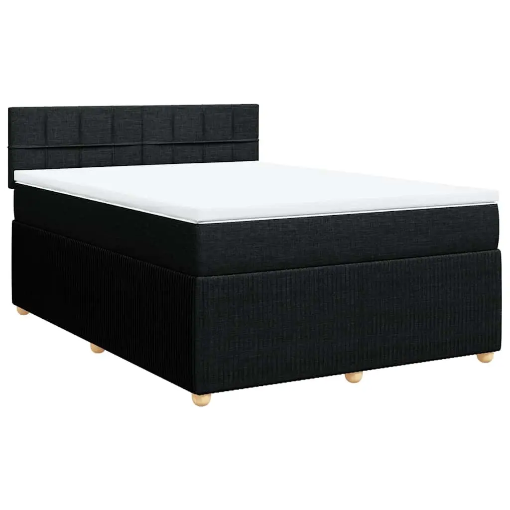 Box Spring Bed Pocket Mattress Polyester Fabric Dark Grey