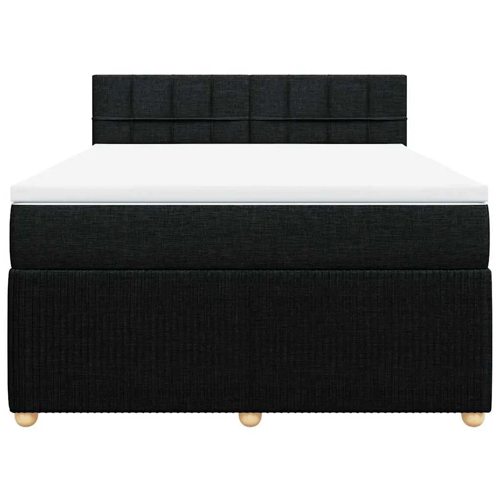 Box Spring Bed Pocket Mattress Polyester Fabric Dark Grey