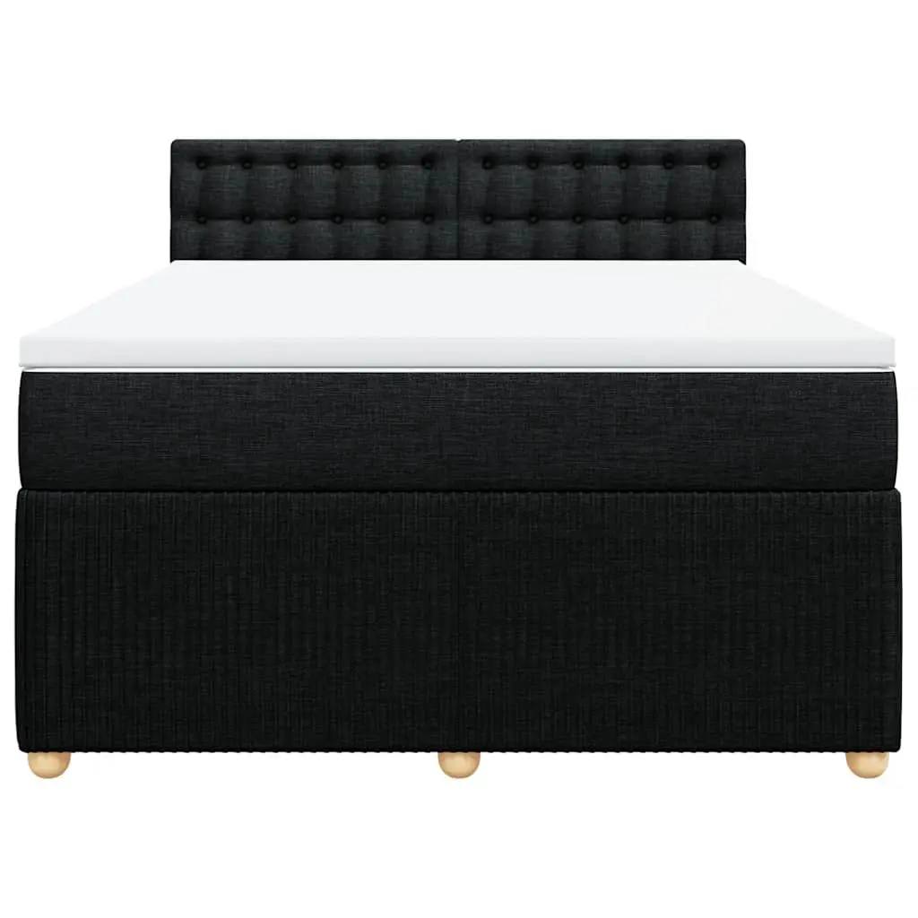 Double Box Spring Bed with Pocket Spring Mattress and LED Lights