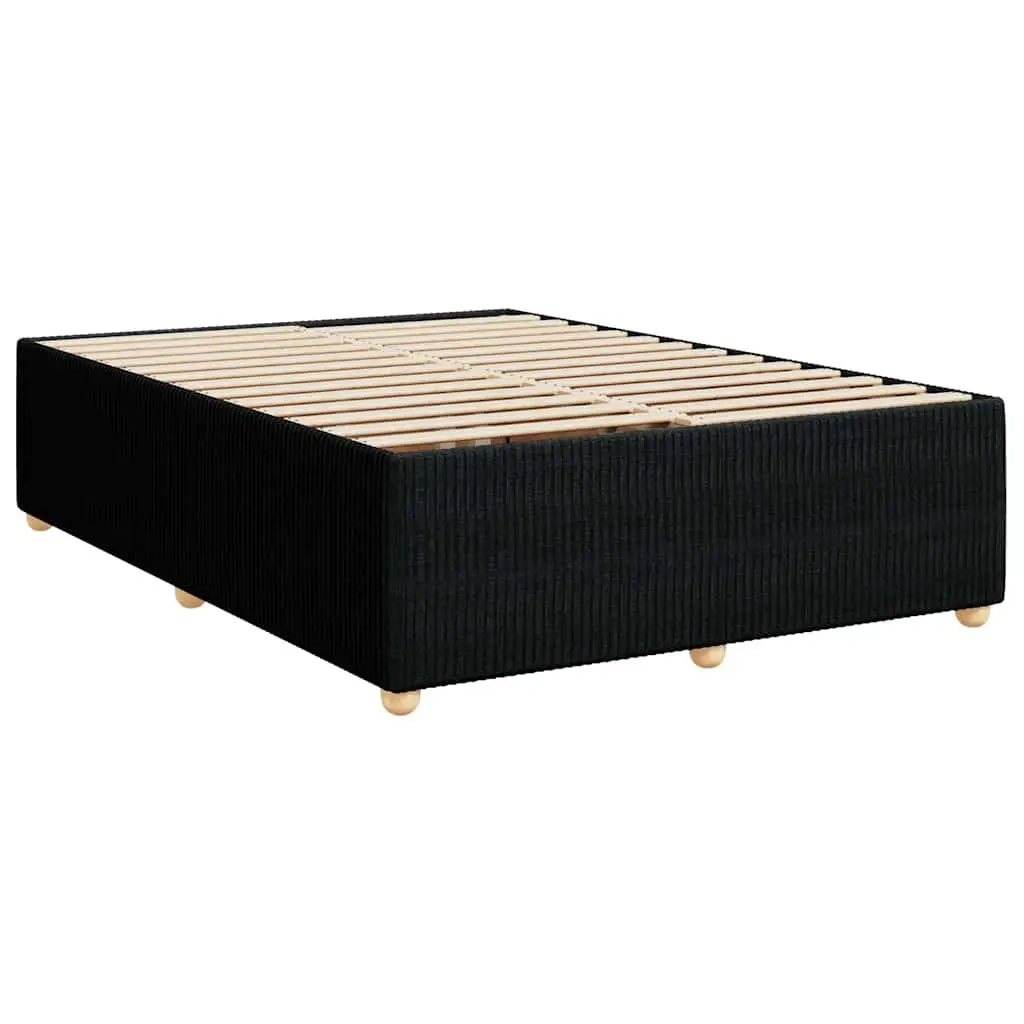 Double Box Spring Bed with Pocket Spring Mattress and LED Lights