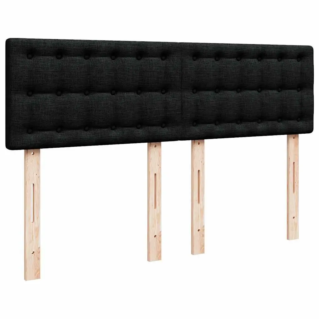 Double Box Spring Bed with Pocket Spring Mattress and LED Lights