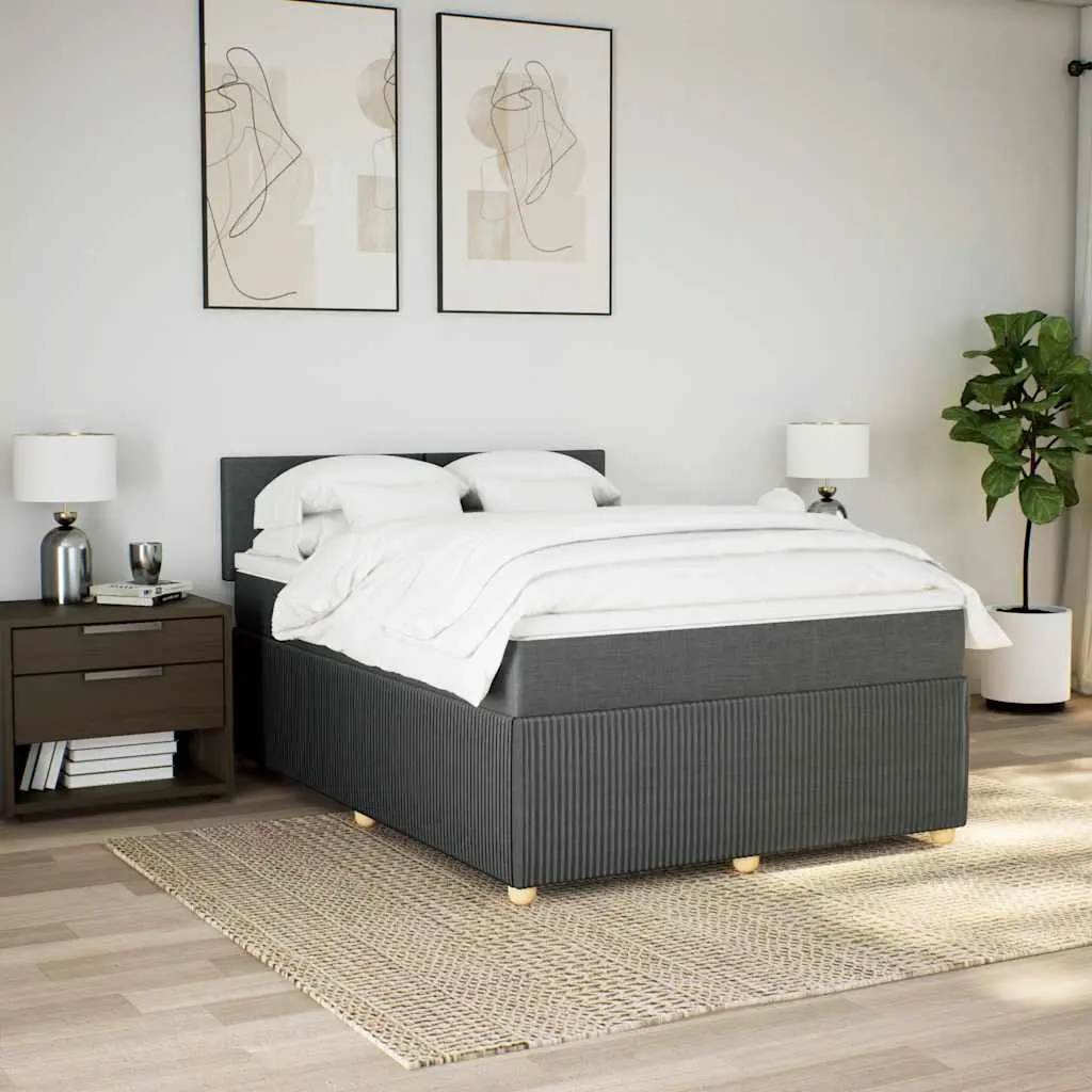 Queen Bed with Pocket Spring Mattress and LED Lights