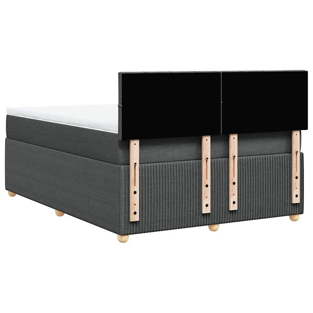 Queen Box Spring Bed with Pocket Mattress and LED Lights