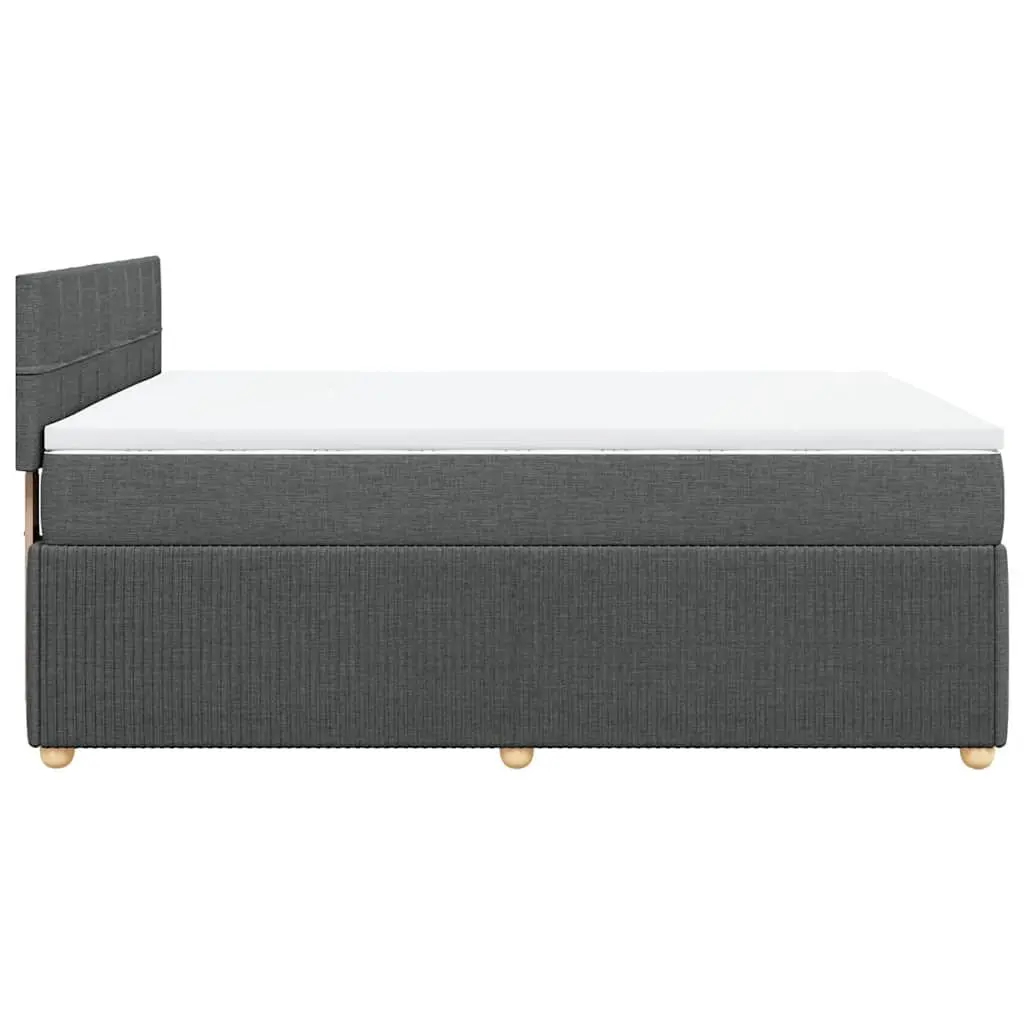Queen Box Spring Bed with Pocket Mattress and LED Lights