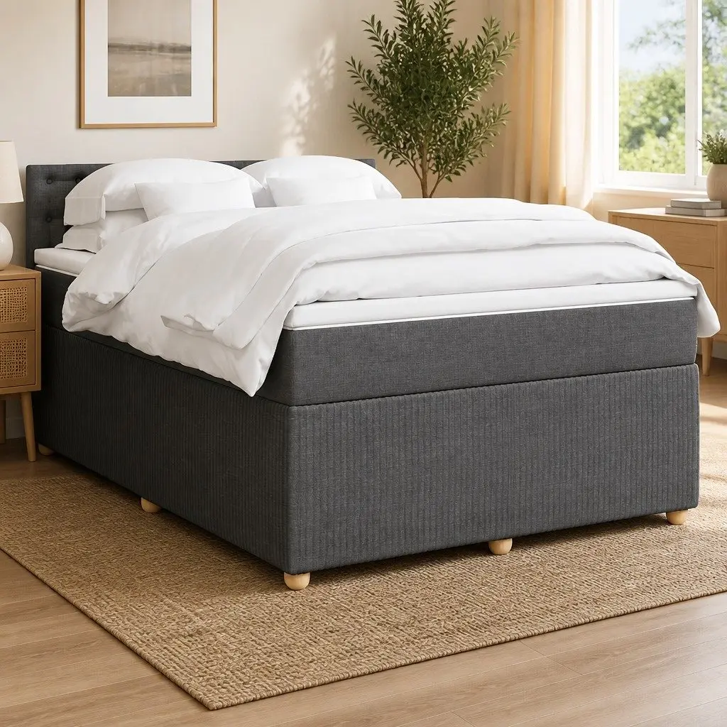 Queen Box Spring Bed with Pocket Spring Mattress