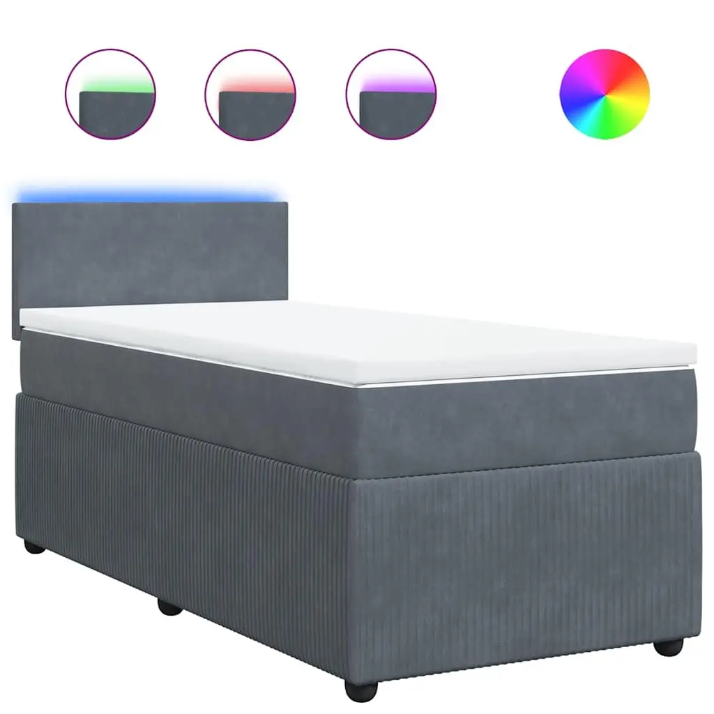 King Single Bed with Pocket Spring Mattress and LED