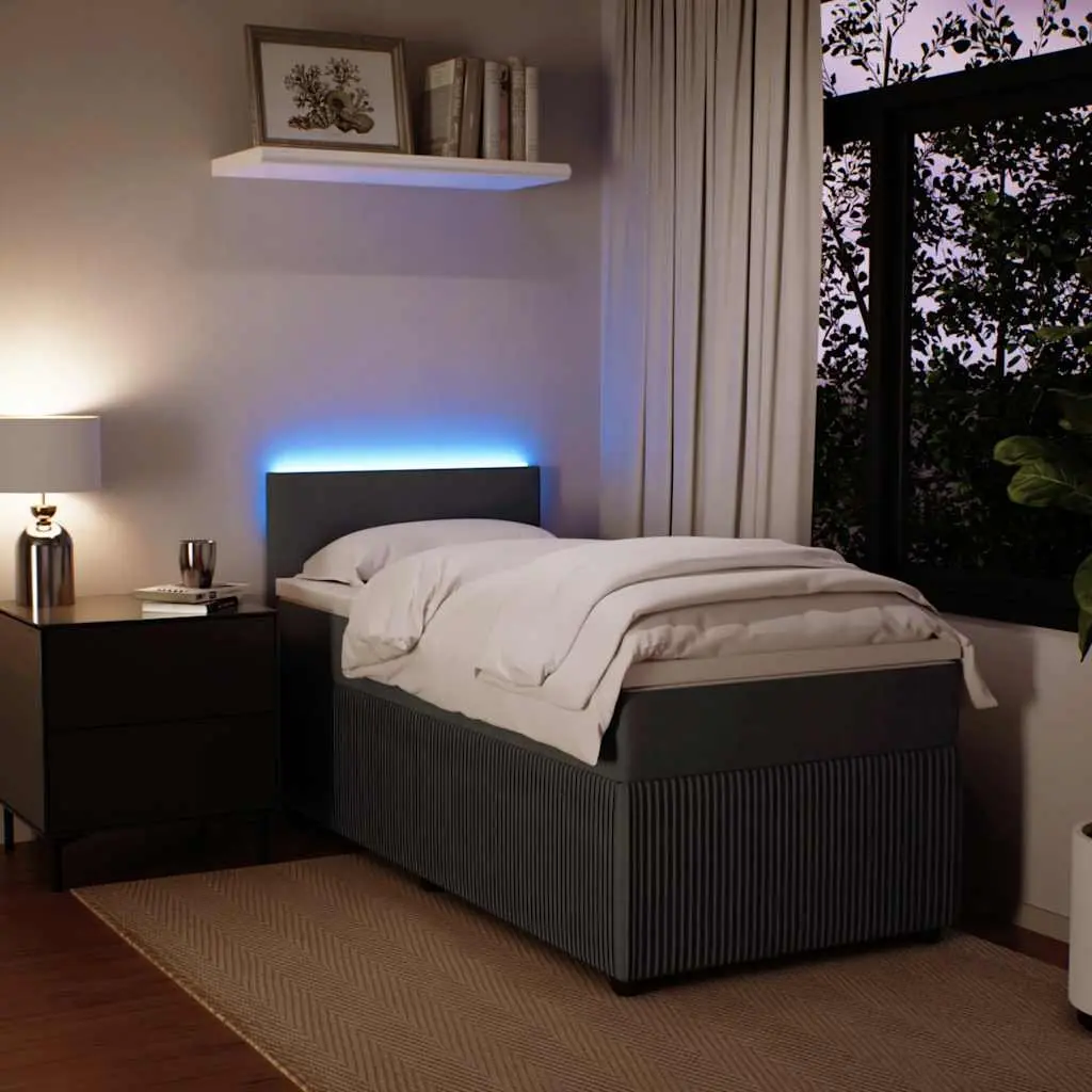 King Single Bed with Pocket Spring Mattress and LED