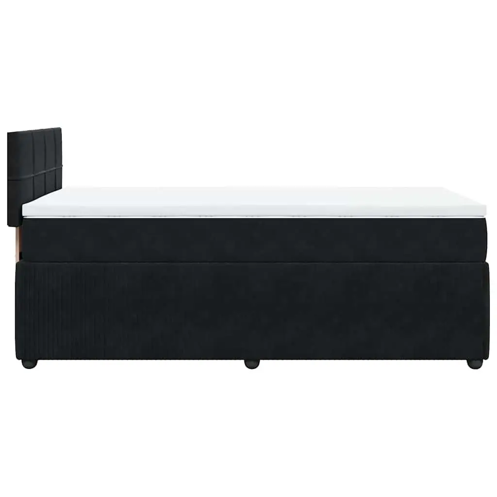 Box Spring Bed with Pocket Spring Mattress in Grey