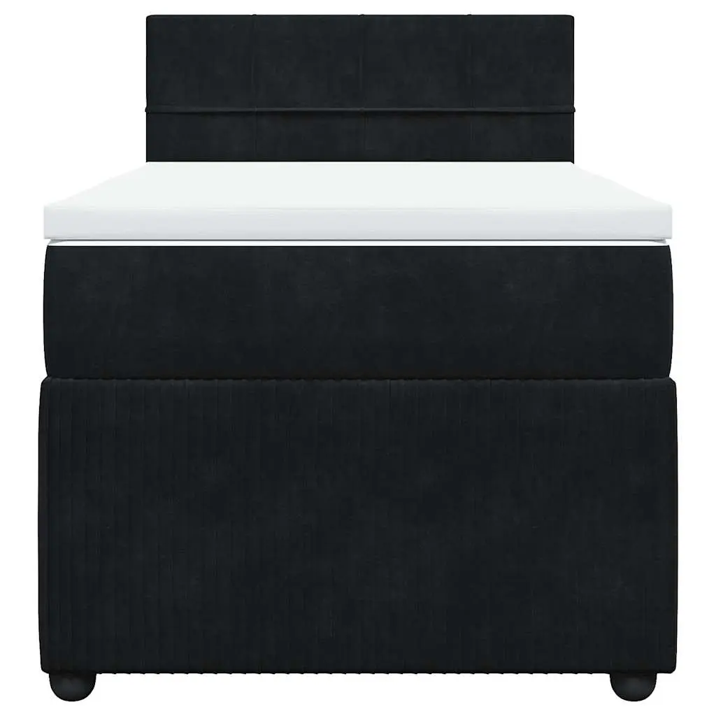 Box Spring Bed with Pocket Spring Mattress in Grey