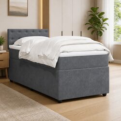 Stylish King Single Box Spring Bed with LED Lighting