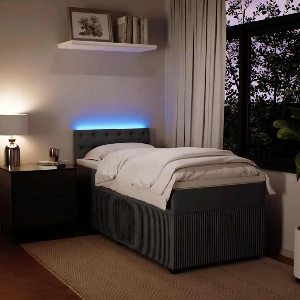 King Single Box Spring Bed with LED Lighting