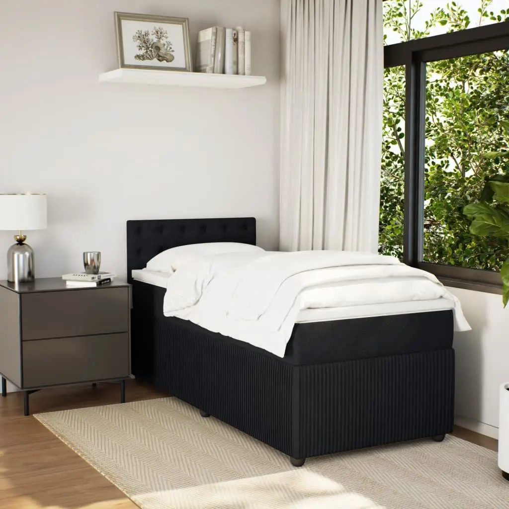 King Single Box Spring Bed with Pocket Spring Mattress in Grey