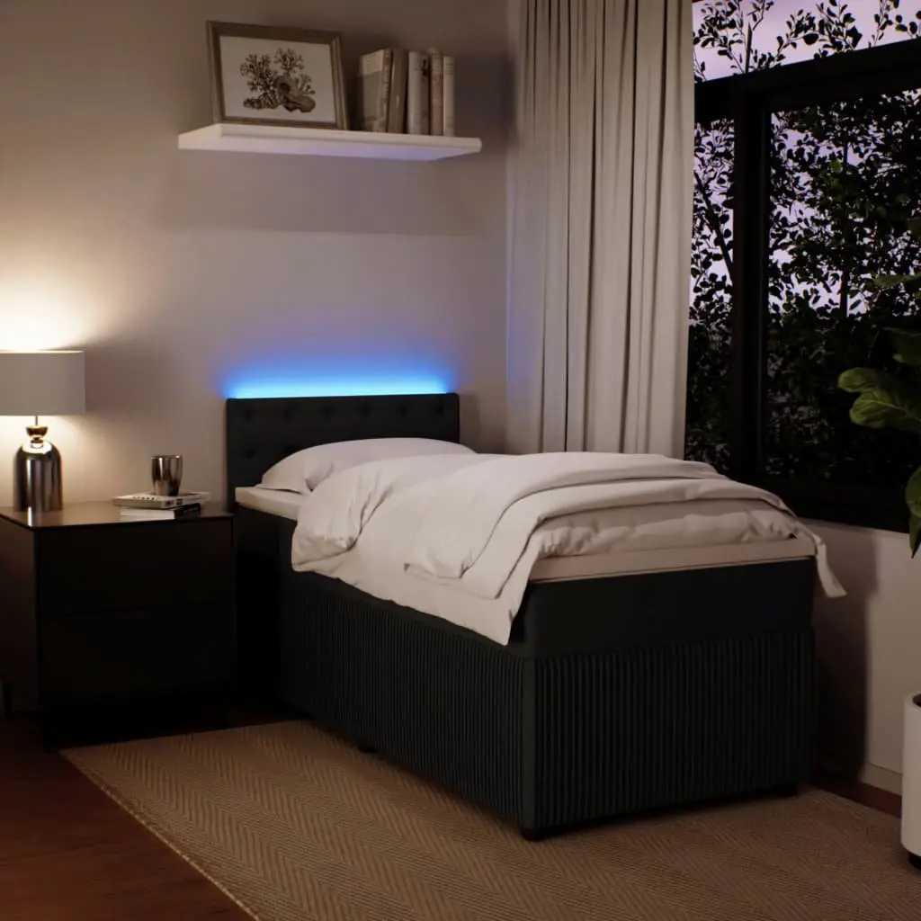 King Single Box Spring Bed with Pocket Spring Mattress in Grey