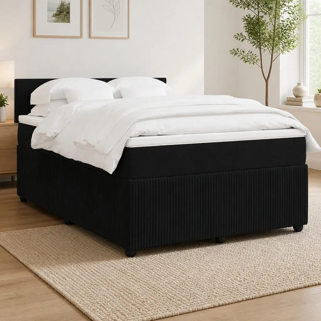 Box Spring Bed with Pocket Spring Mattress & LED Lights