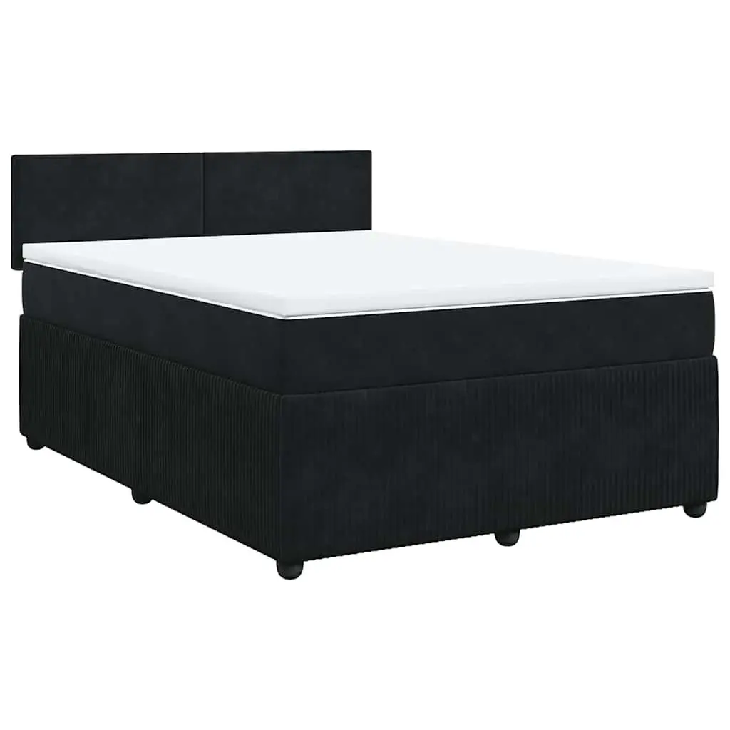 Box Spring Bed with Pocket Spring Mattress & LED Lights