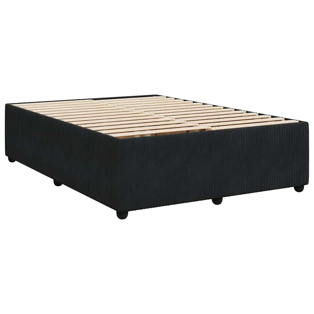 Grey Velvet Box Spring Bed with Pocket Spring Mattress