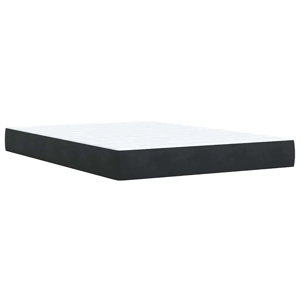 Box Spring Bed with Pocket Mattress and LED Lights