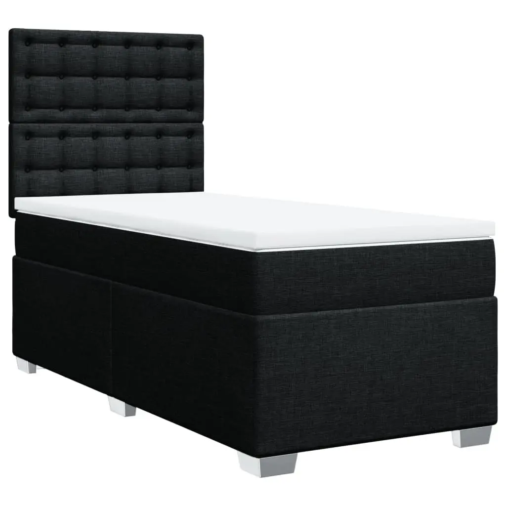 Box Spring Bed with Pocket Mattress and Adjustable Headboard