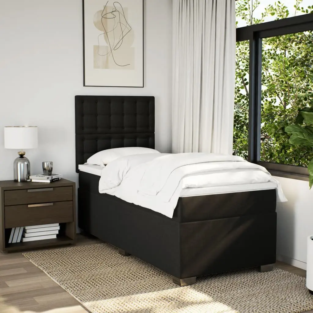 Box Spring Bed with Pocket Mattress and Adjustable Headboard